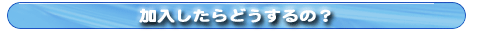 加入したらどうするの?